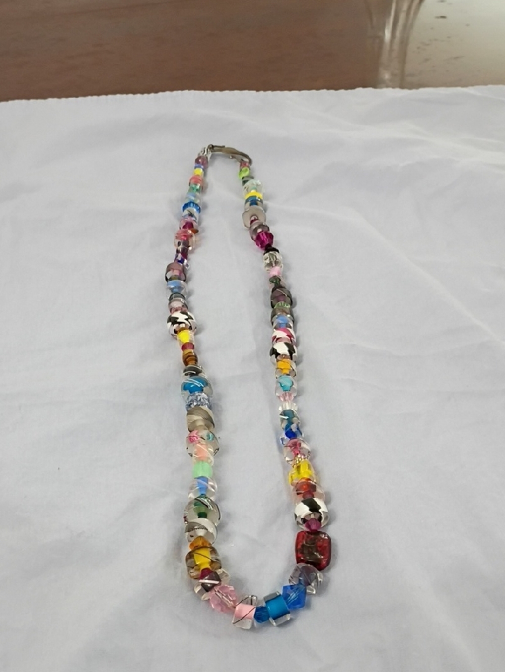 Vintage Multicolor Crystal Bead Necklace